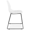 Chaise design empilable pieds métal noir MALAURY (blanc)