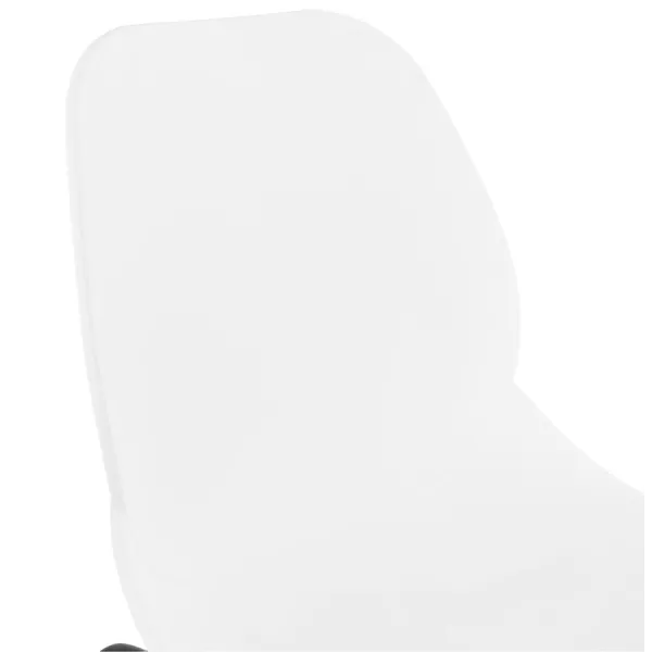 Chaise design empilable pieds métal noir MALAURY (blanc)