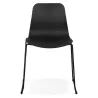 Modern chair stackable black metal feet ALIX (black) to associate with Rattan Chairs For A Natural Style