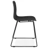 Modern chair stackable black metal feet ALIX (black) to associate with Designer Chairs For Dining Room