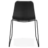 Modern chair stackable black metal feet ALIX (black) to associate with Vintage Chairs For A Retro Touch