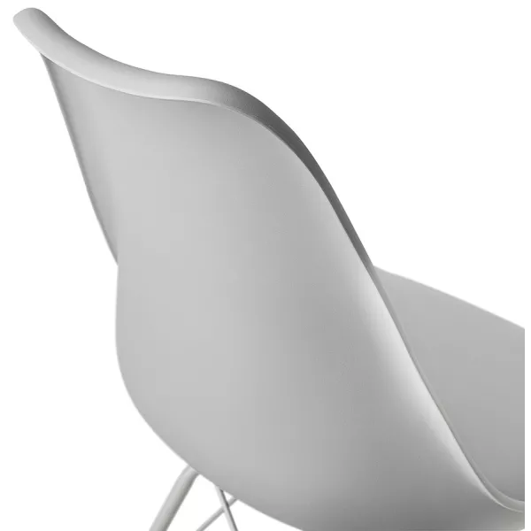 Chaise design style industriel SANDRO (gris clair)