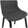 Chaise design et contemporaine en tissu pieds bois noir MARTINA (gris anthracite)