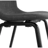 Chaise design et contemporaine en tissu pieds bois noir MARTINA (gris anthracite)