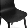 Chaise design pieds bois noir SANDY (noir)