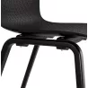 Chaise design pieds bois noir SANDY (noir)