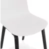 Chaise design pieds bois noir SANDY (blanc)