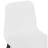 Chaise design pieds bois noir SANDY (blanc)