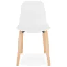 Scandinavian design chair wooden foot natural finish SANDY (white) to associate with Practical And Robust Folding Chairs