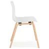 Scandinavian design chair wooden foot natural finish SANDY (white) to associate with Upholstered Chairs for Optimal Comfort