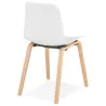 Scandinavian design chair wooden foot natural finish SANDY (white) to associate with Designer Chairs For Dining Room