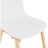 Chaise design scandinave pied bois finition naturelle SANDY (blanc) à associer à Chaises Avec Accoudoirs Pour Plus De Confort