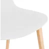 Chaise design scandinave pied bois finition naturelle SANDY (blanc) à associer à Chaises Avec Accoudoirs Pour Plus De Confort