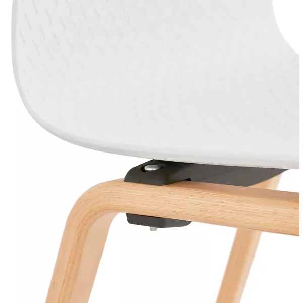 Scandinavian design chair wooden foot natural finish SANDY (white) to associate with Scandinavian Chairs With a Clean Design