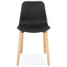 Chaise design scandinave pied bois finition naturelle SANDY (noir)