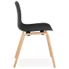 Chaise design scandinave pied bois finition naturelle SANDY (noir)