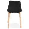 Chaise design scandinave pied bois finition naturelle SANDY (noir)