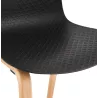 Chaise design scandinave pied bois finition naturelle SANDY (noir)