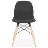 Design chair and Scandinavian fabric feet wood natural finish and black MASHA (anthracite grey) to associate with Modern Chairs 