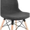 Chaise design et scandinave en tissu pieds bois finition naturelle et noir MASHA (gris anthracite) à associer à Chaises Scandina