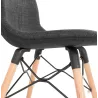 Chaise design et scandinave en tissu pieds bois finition naturelle et noir MASHA (gris anthracite) à associer à Chaises Avec Acc