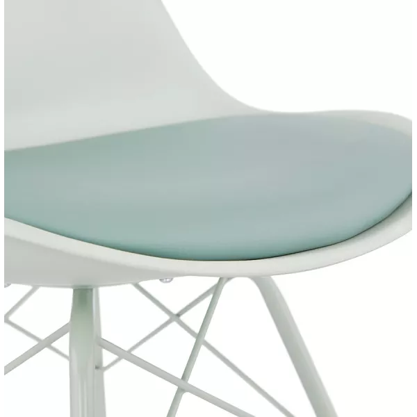 Chaise design style industriel SANDRO (vert clair)