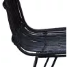 Silla de diseño y patas de ratán vintage metal negro BERENICE (negro) asociarse con Sillas de jardín resistentes a la intemperie