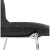 Chaise design empilable en tissu pieds métal chromé MANOU (gris anthracite)