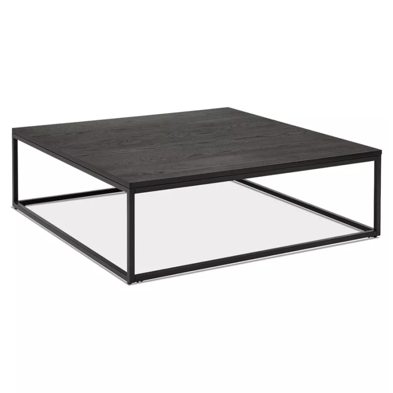 Mesa de centro de diseño industrial ROXY (negro) asociarse con Mesas de centro de cuero contemporáneas