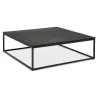 Mesa de centro de diseño industrial ROXY (negro) asociarse con Mesas de centro de cuero contemporáneas