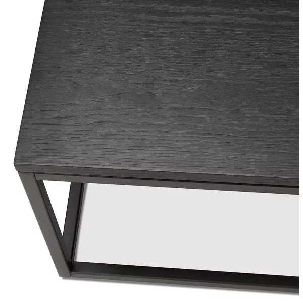 Mesa de centro de diseño industrial ROXY (negro) asociarse con Mesas De Centro Con Reposabrazos Para Mayor Comodidad