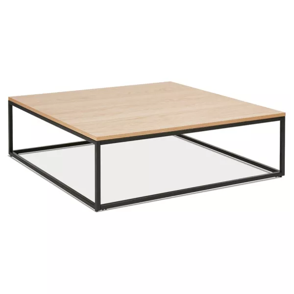 ROXY wood and black metal design coffee table (natural finish) to associate with High Quality Solid Wood Coffee Tables