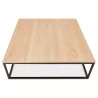 ROXY wood and black metal design coffee table (natural finish) to associate with Practical and Robust Folding Coffee Tables