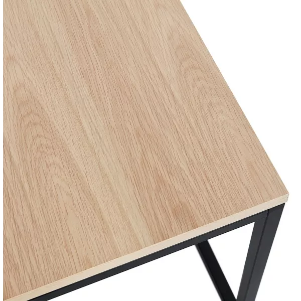 Table basse design en bois et métal noir ROXY (finition naturelle) à associer à Tables Basses Scandinaves Au Design Épuré