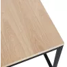 Mesa de centro de diseño de madera y metal negro ROXY (acabado natural) asociarse con Mesas de centro tapizadas para un confort 