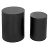 Set de 2 tables d'appoint design en bois RUSSEL (noir)