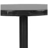 ROXANE (black) round marble design side table to associate with Weather Resistant Garden Coffee Tables