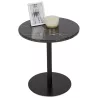 ROXANE (black) round marble design side table to associate with Coffee Tables With Armrests For More Comfort