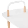 Rolling table, service design RAVEN (white) to associate with Upholstered Coffee Tables for Optimal Comfort