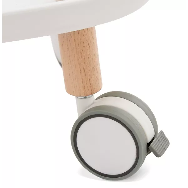 Rolling table, service design RAVEN (white) to associate with Scandinavian Coffee Tables With a Clean Design