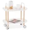 Rolling table, service design RAVEN (white) to associate with Modern Coffee Tables for an Elegant Interior