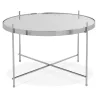 Table basse design, table d'appoint RYANA MEDIUM (chrome)