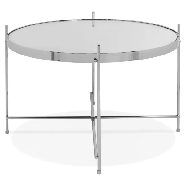 Table basse design, table d'appoint RYANA MEDIUM (chrome)