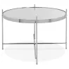 Table basse design, table d'appoint RYANA MEDIUM (chrome)