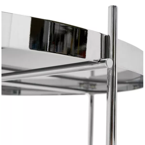 Table basse design, table d'appoint RYANA MEDIUM (chrome)