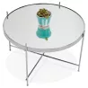 Table basse design, table d'appoint RYANA MEDIUM (chrome)