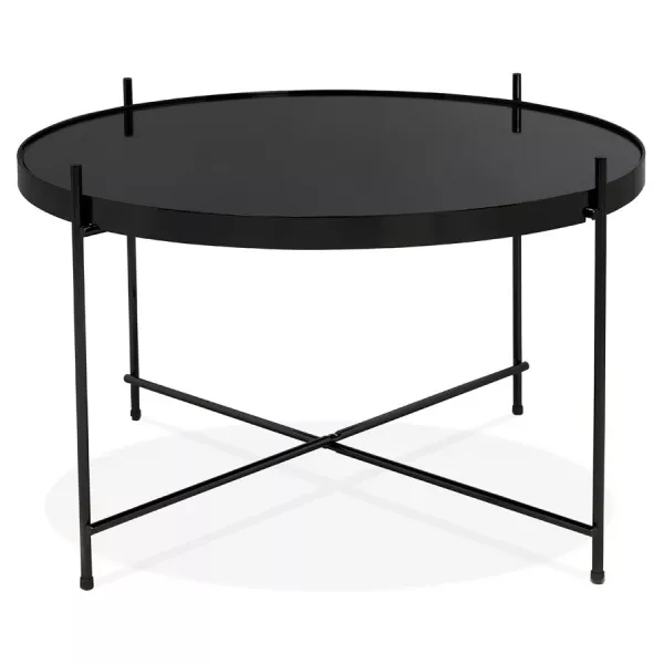 Table basse design, table d'appoint RYANA MEDIUM (noir)