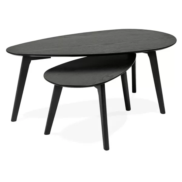 RAMON oval wooden design tables (black) to associate with Scandinavian Coffee Tables With a Clean Design