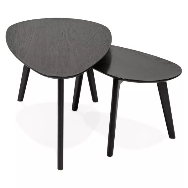 RAMON oval wooden design tables (black) to associate with Vintage Coffee Tables For A Retro Touch