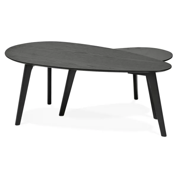 RAMON oval wooden design tables (black) to associate with Scandinavian Coffee Tables With a Clean Design